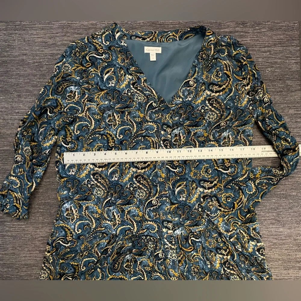 Bohemian Pocket-Detail Dress Garnet Hill size 10 - Picture 4 of 6